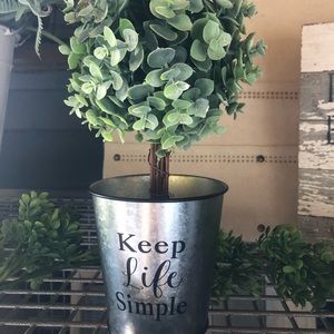 10” boxwood topiary decor